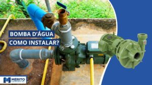 Ilustração de bomba de água instalada.