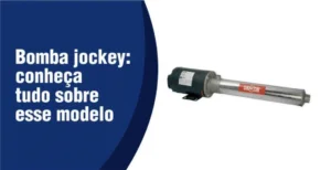 imagem de bomba jockey em um fundo branco com o título do artigo em branco em um fundo azul ao lado