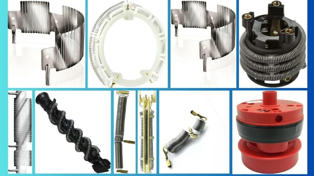 Modelos de resistência de chuveiro.