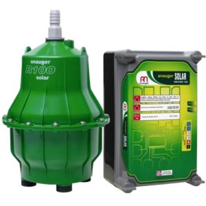 Bomba Submersa Vibratória Solar Anauger R100 Até 8.600 Litros/dia - com Drive e Módulo Solar