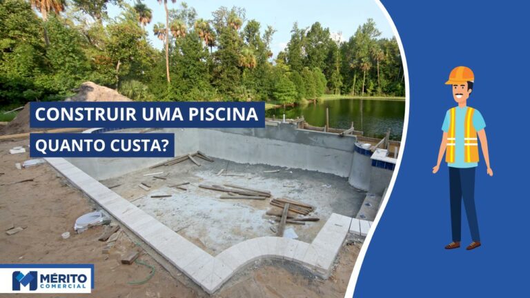 Piscina em construção.