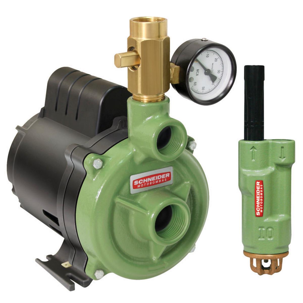 Bomba Injetora Schneider Mbi-98 I0-15 1/2 Cv Monofásica 220v com Capacitor e Proteção Térmica