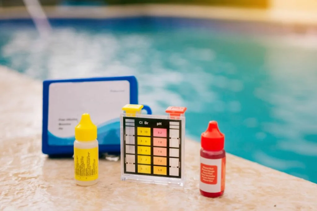 kit ph na borda da piscina