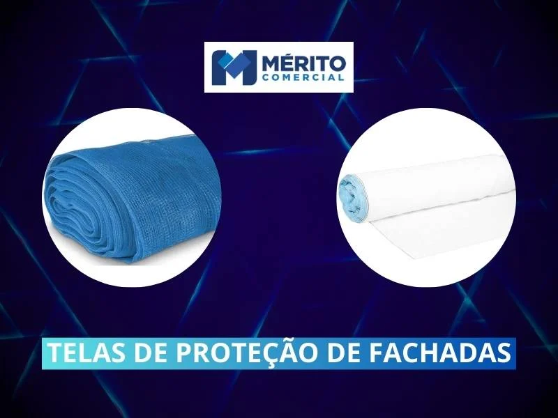 Telas de proteção de fachadas.