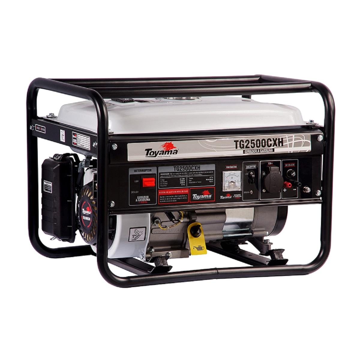 Gerador de Energia Portátil Toyama Tg2500cxh 2.2 Kva Monofásico 220v - à Gasolina