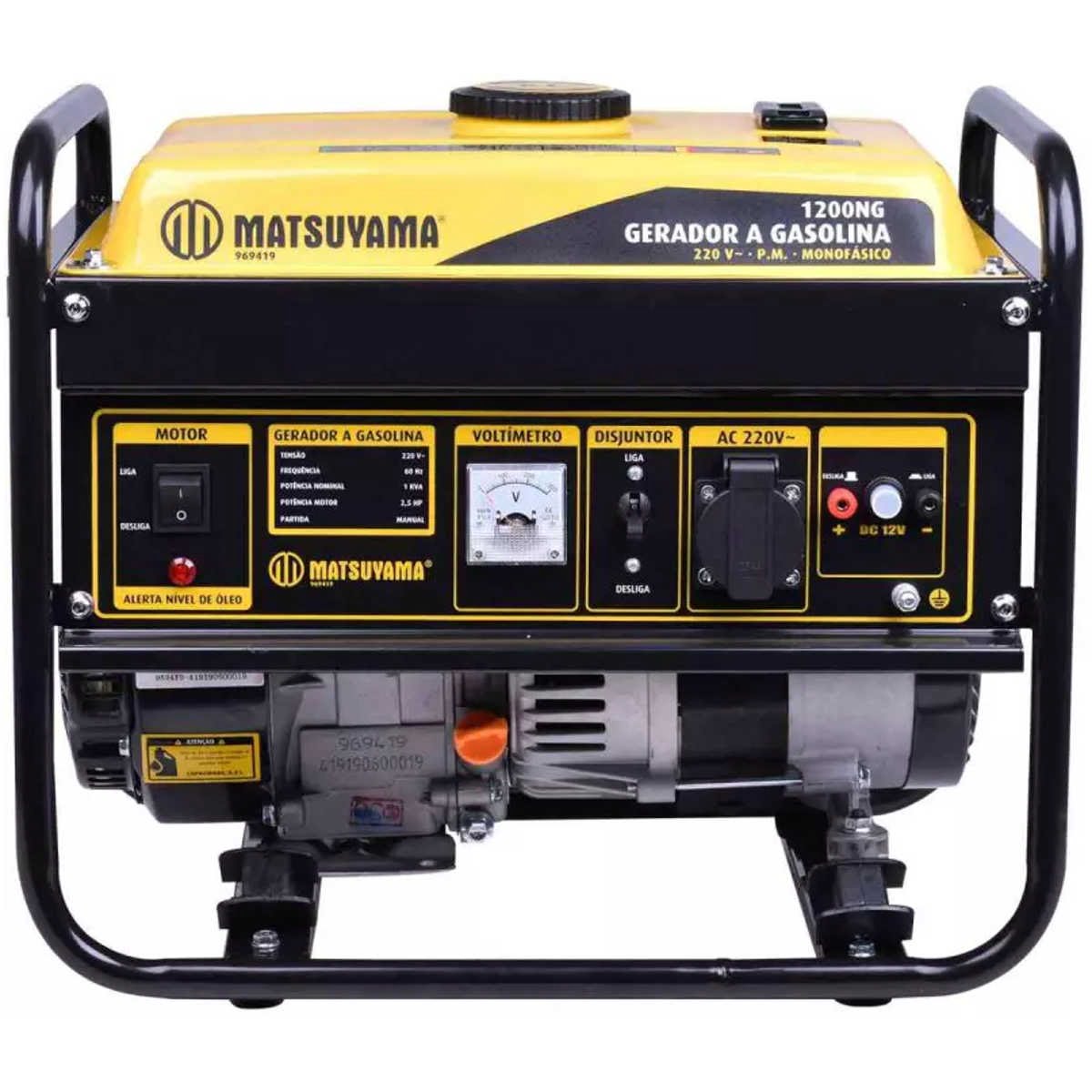 Gerador de Energia Matsuyama Ng 1.200w Monofásico 220v à Gasolina - Partida Manual