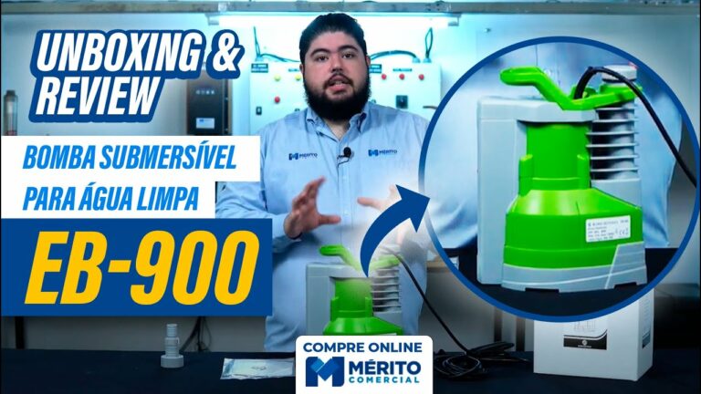 Bomba Submersível c/ boia nível integrada Eurobombas EB-900 de 1,2cv p/ água limpa.