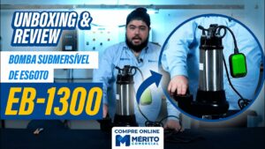 Bomba Submersível Inox para Esgoto Eurobombas EB-1300 1,76CV Monofasica 220V.