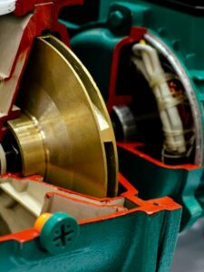 Parte interna bomba autoaspirante.