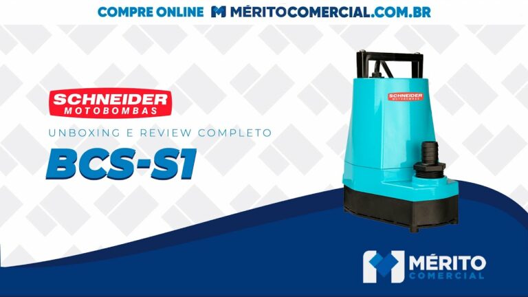 Bomba Submersível Schneider Bcs-S1 de 1/6 CV ideal para limpeza de caixa de água.